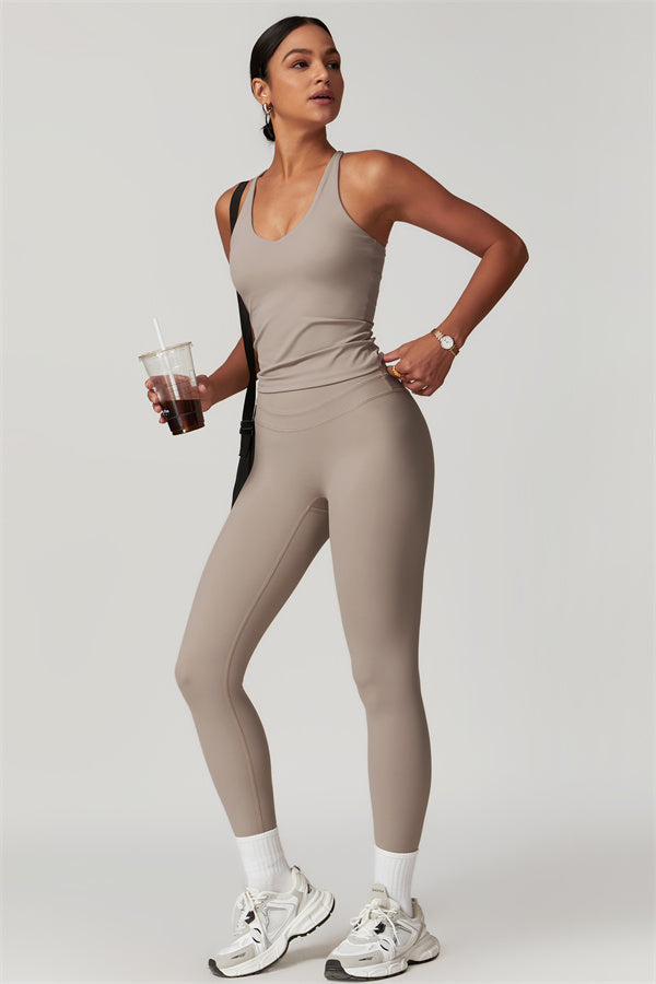 The Enigma Cross Back Vest Leggings 2-Piece Set