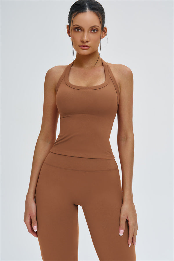 The Slate Y-Back Top Flared Leggings 2-Piece Set