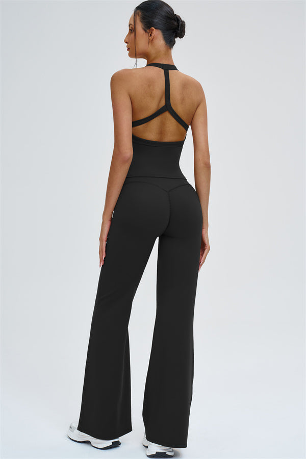 The Slate Y-Back Top Flared Leggings 2-Piece Set