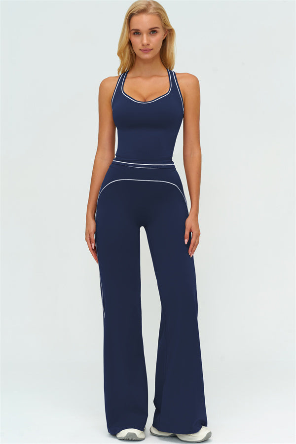 The Amara Crop Top Flared Leggings 2-Piece Set