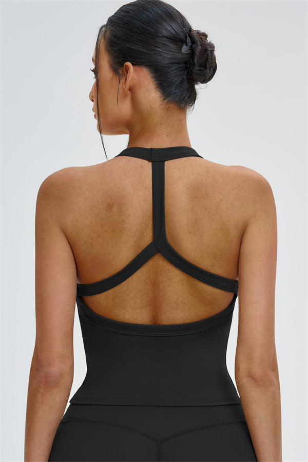 The Slate Y-Back Top Flared Leggings 2-Piece Set