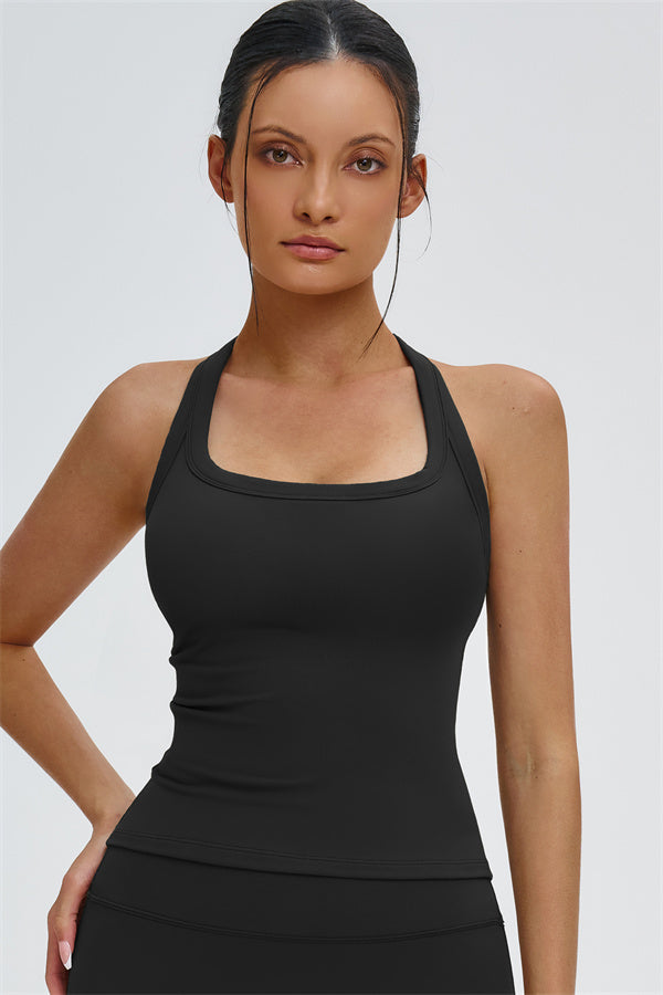 The Slate Y-Back Top Flared Leggings 2-Piece Set