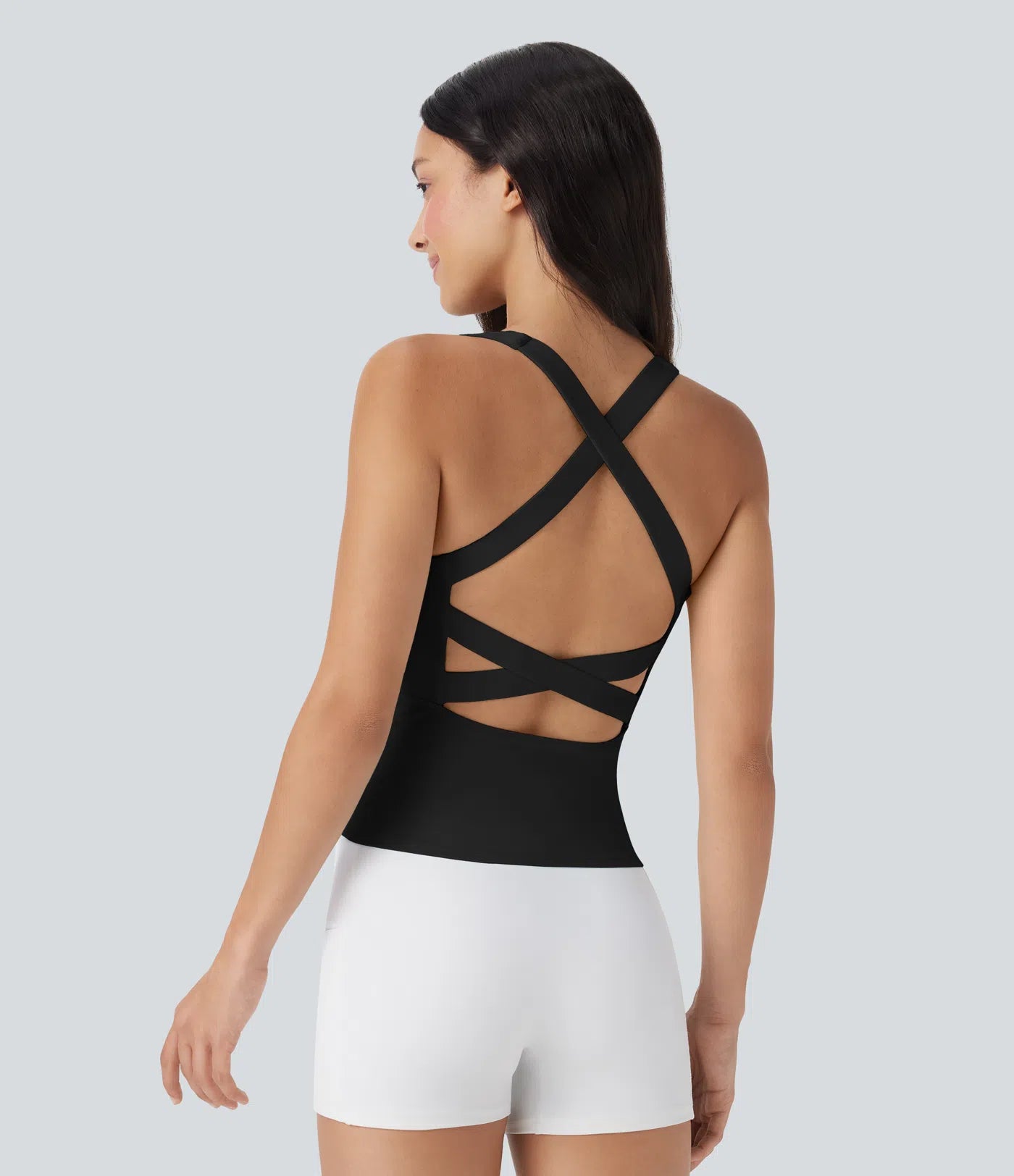 Valore Cross-back Workout Tank in Black