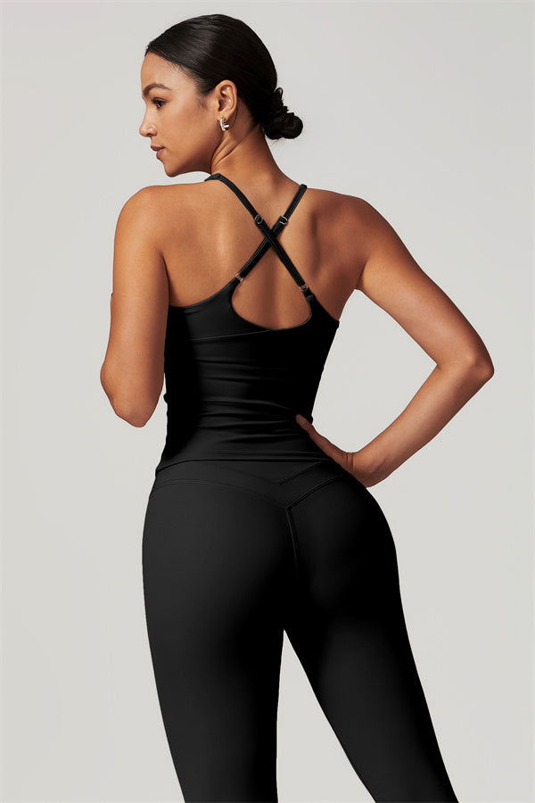 The Enigma Cross Back Vest Leggings 2-Piece Set