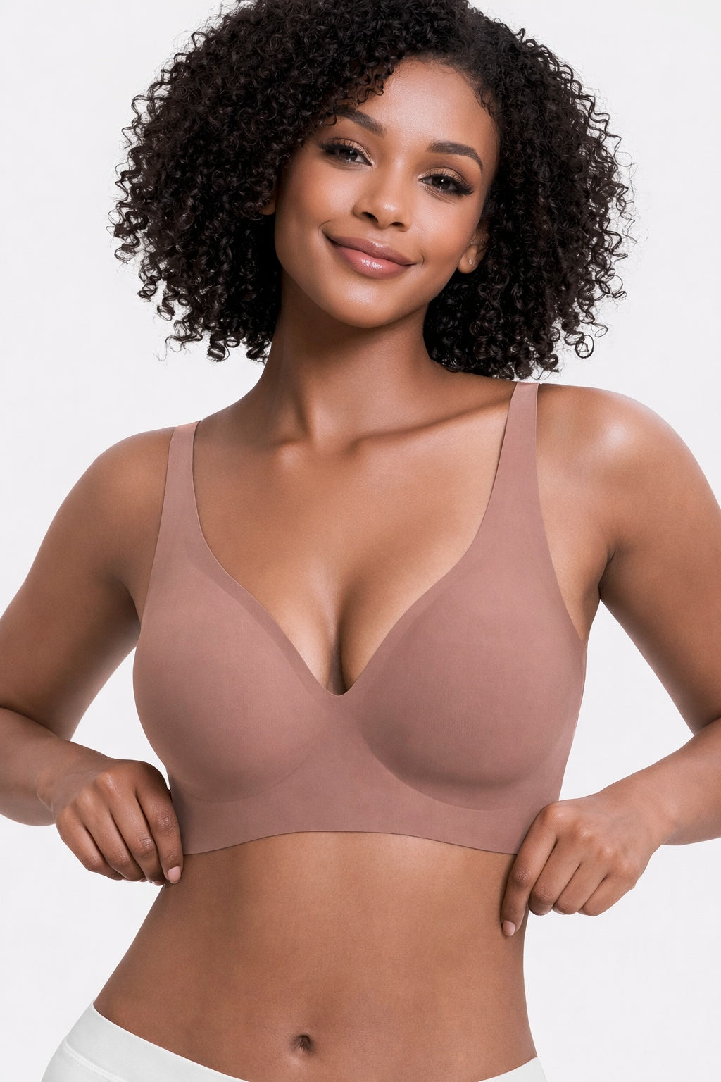 Viral Jelly Wireless Seamless Deep V Push Up Bra