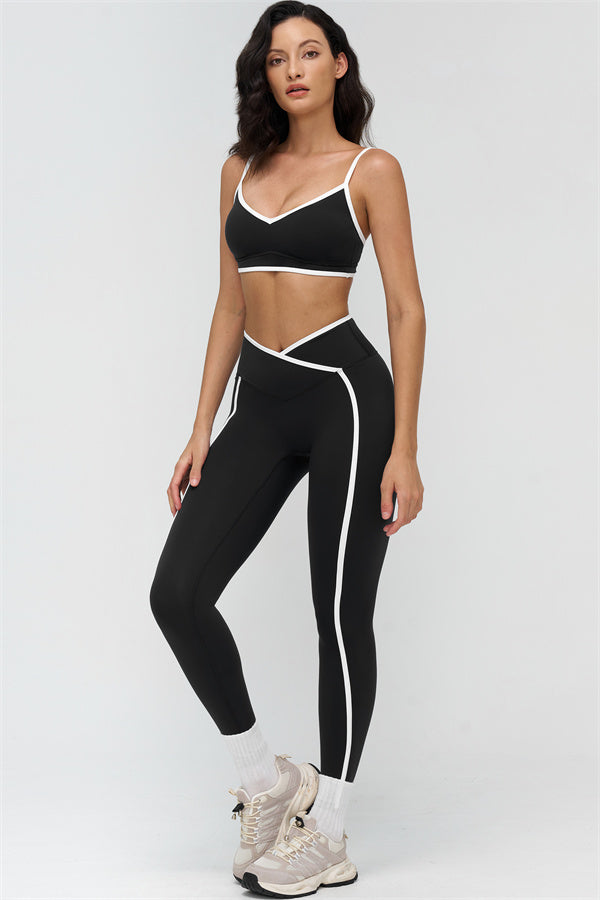 The Crave Contrast Sports Bra Leggings 2-Piece Set