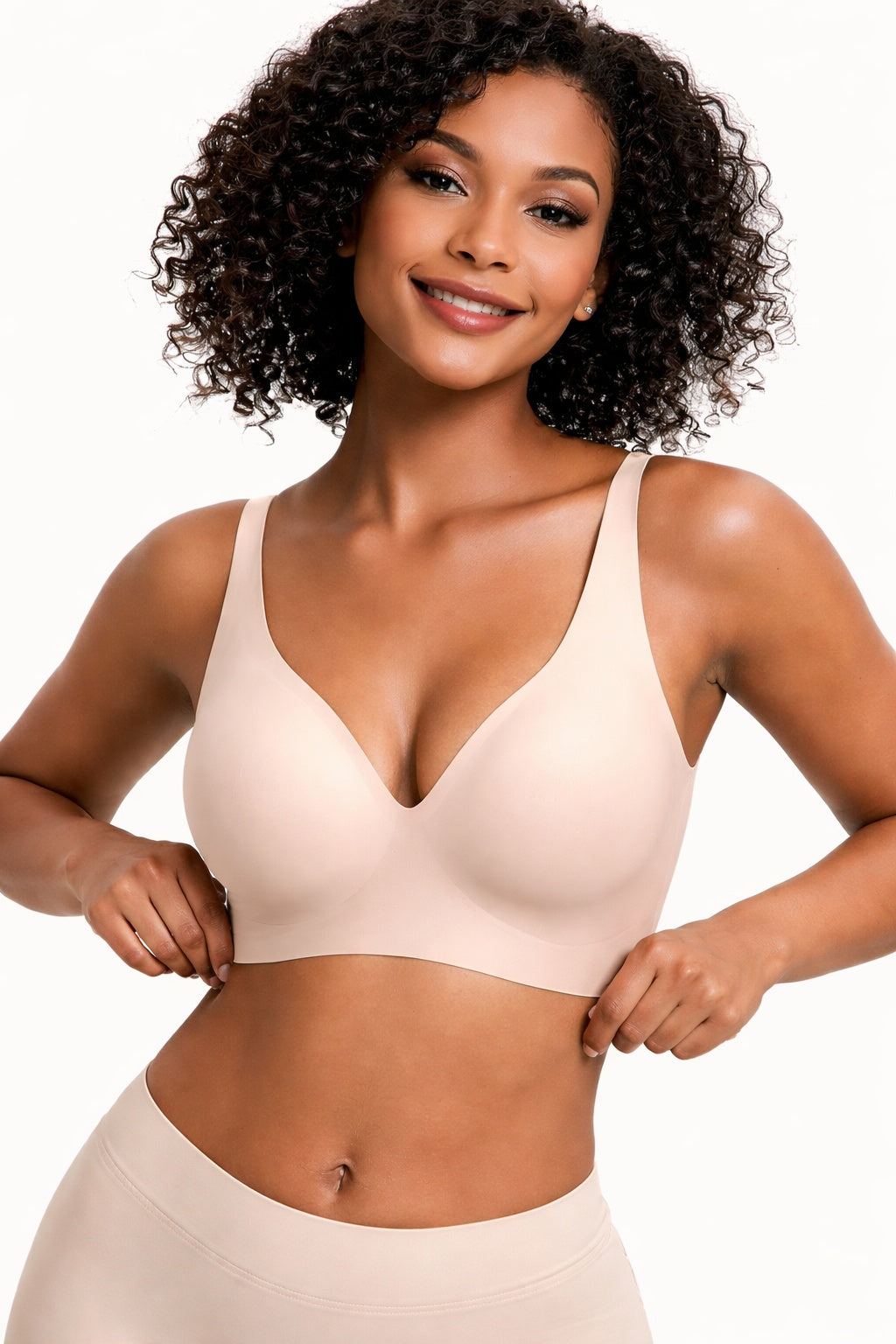 Viral Jelly Wireless Seamless Deep V Push Up Bra