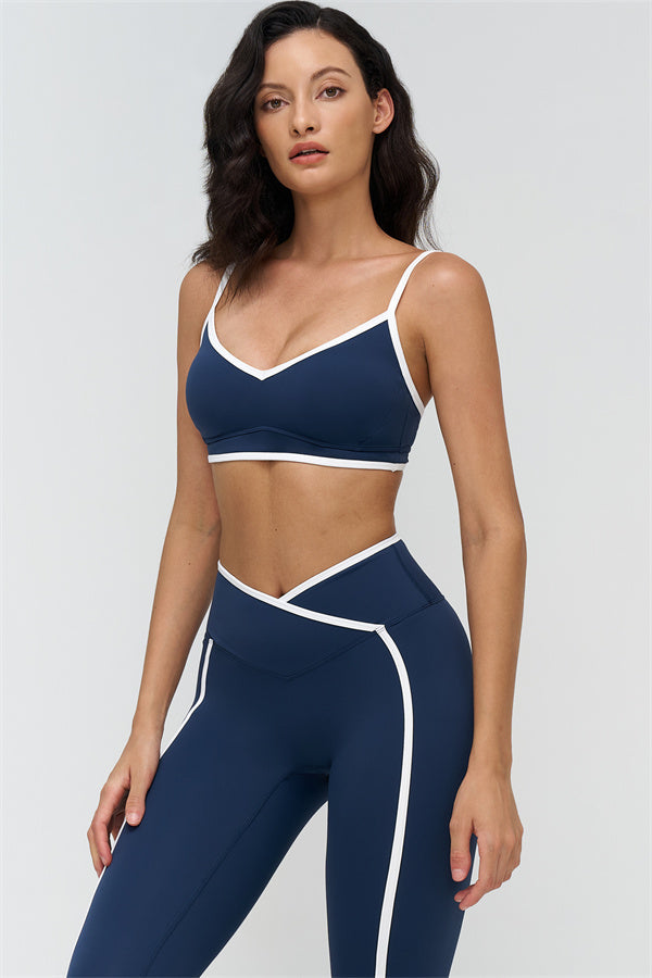 The Crave Contrast Sports Bra Leggings 2-Piece Set