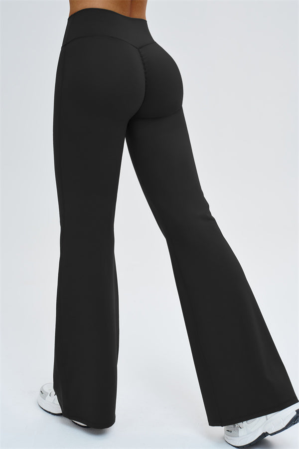 The Slate Cross Back Top Flared Leggings 2-Piece Set