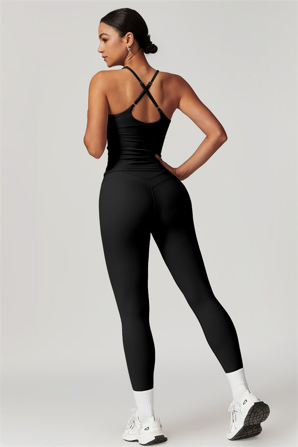 The Enigma Cross Back Vest Leggings 2-Piece Set