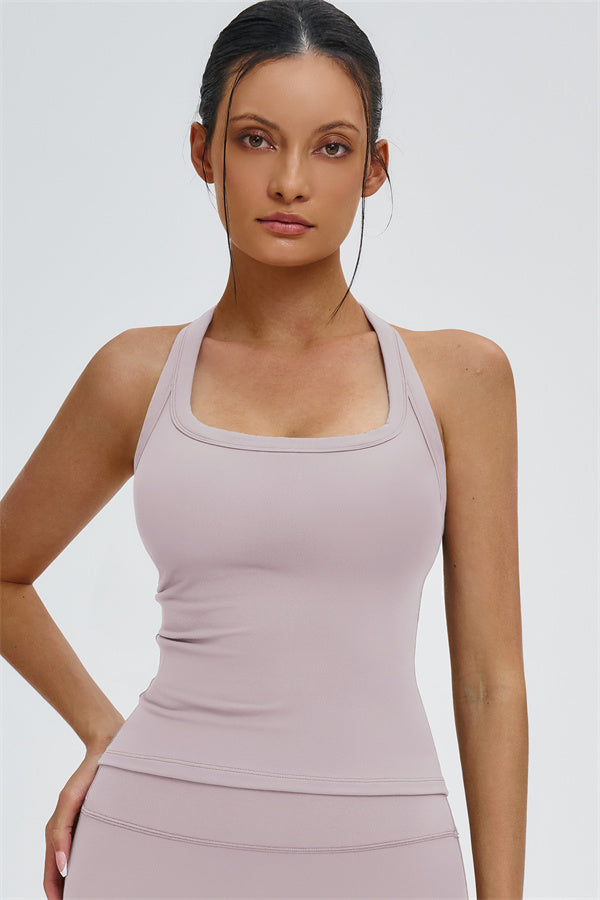 The Slate Y-Back Top Flared Leggings 2-Piece Set