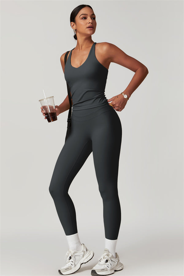 The Enigma Cross Back Vest Leggings 2-Piece Set