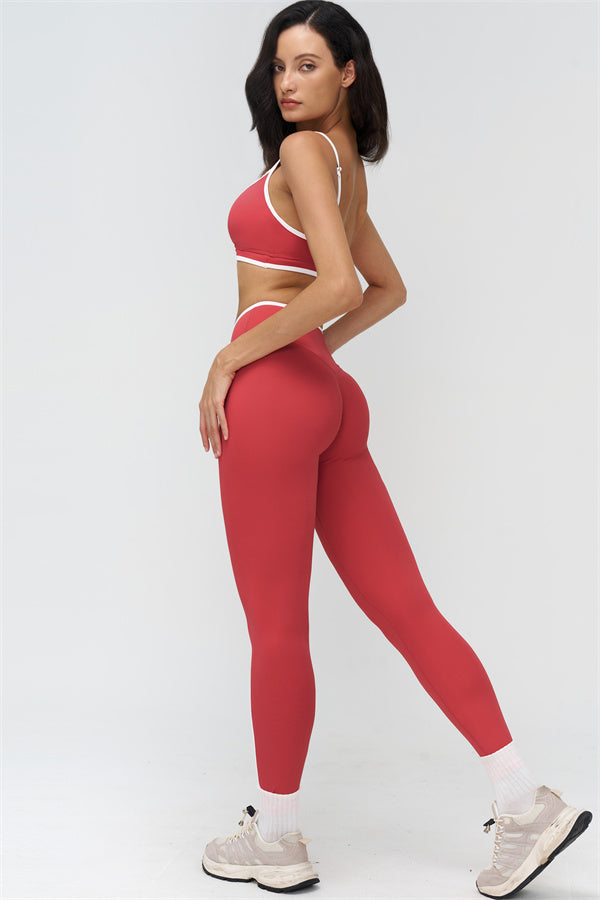 The Crave Contrast Sports Bra Leggings 2-Piece Set