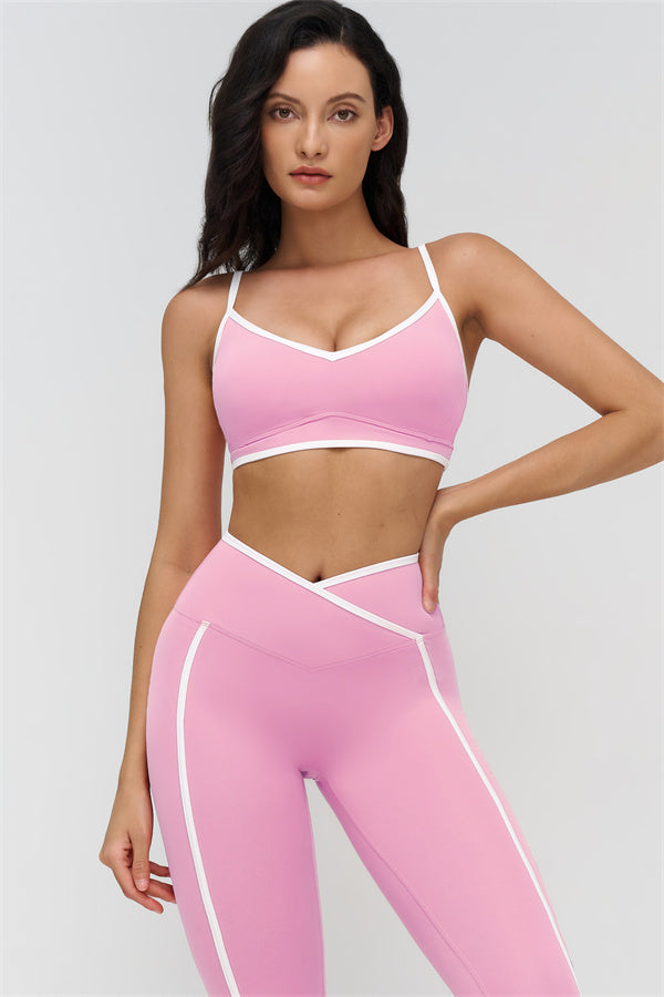 The Crave Contrast Sports Bra Leggings 2-Piece Set