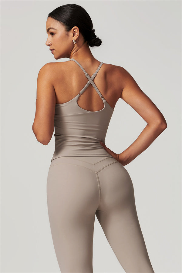 The Enigma Cross Back Vest Leggings 2-Piece Set