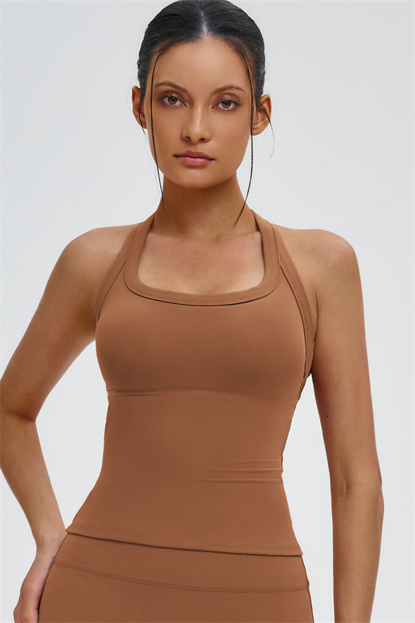 The Slate Y-Back Top Flared Leggings 2-Piece Set