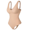 Deep V Thong Shapewear Bodysuit with Built-in Bra