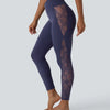 Valore™ High Waisted Crossover Contrast Lace Pocket Yoga Leggings-UPF50+
