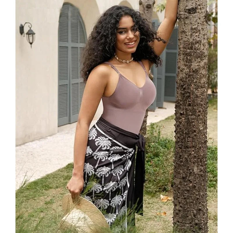 Seamless Thong Shapewear Bodysuit with Open Crotch