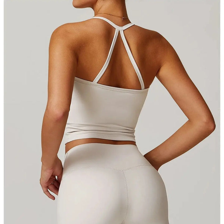 Crossback Push-Up Sports Bra Tank Top – Naked Feeling Comfort