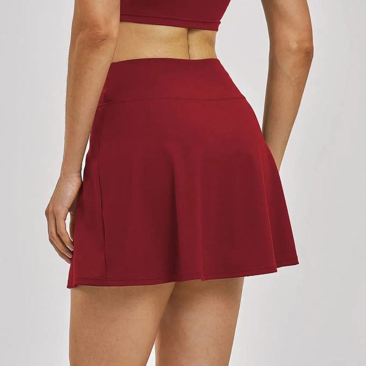 High-Waist Tennis Skirt – Built-In Shorts with Pockets