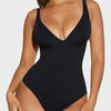 V-Neck Tummy Control Shapewear Bodysuit with Built-in Bra