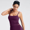 Built-In Bra Gym Tank Top – Square Neck & Stylish Back