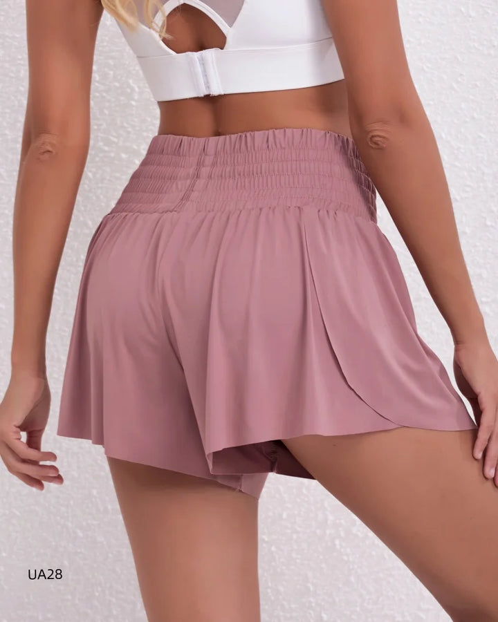 High-Waist Yoga Shorts – Loose Fit Quick-Dry Activewear