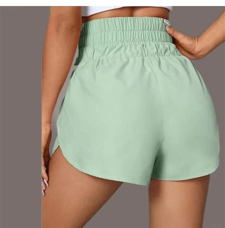 High-Waist Running Shorts – Lightweight Quick-Dry with Liner