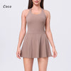 Backless Tennis Skirt Dress – Anti-Peek Active Fit