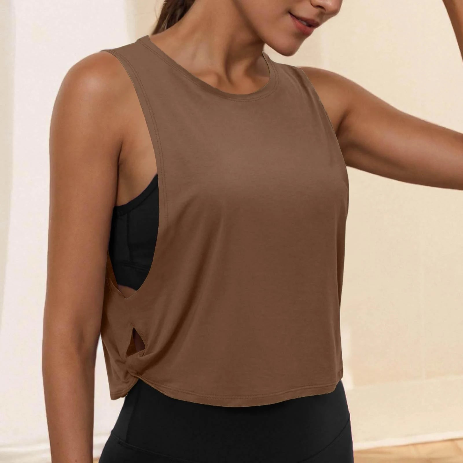 Breathable Sleeveless Yoga Tank Top – Cool & Comfortable