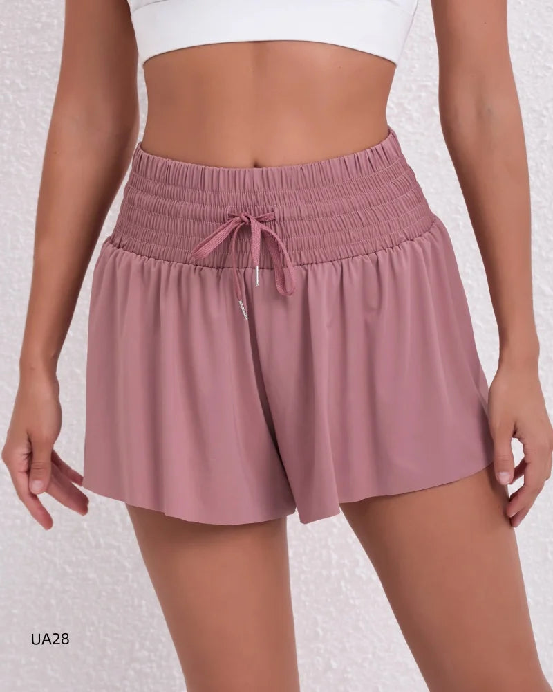 High-Waist Yoga Shorts – Loose Fit Quick-Dry Activewear