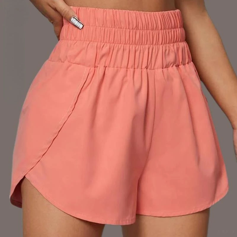 High-Waist Running Shorts – Lightweight Quick-Dry with Liner