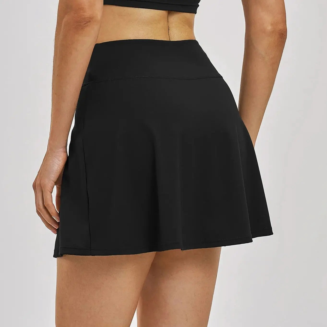 High-Waist Tennis Skirt – Built-In Shorts with Pockets