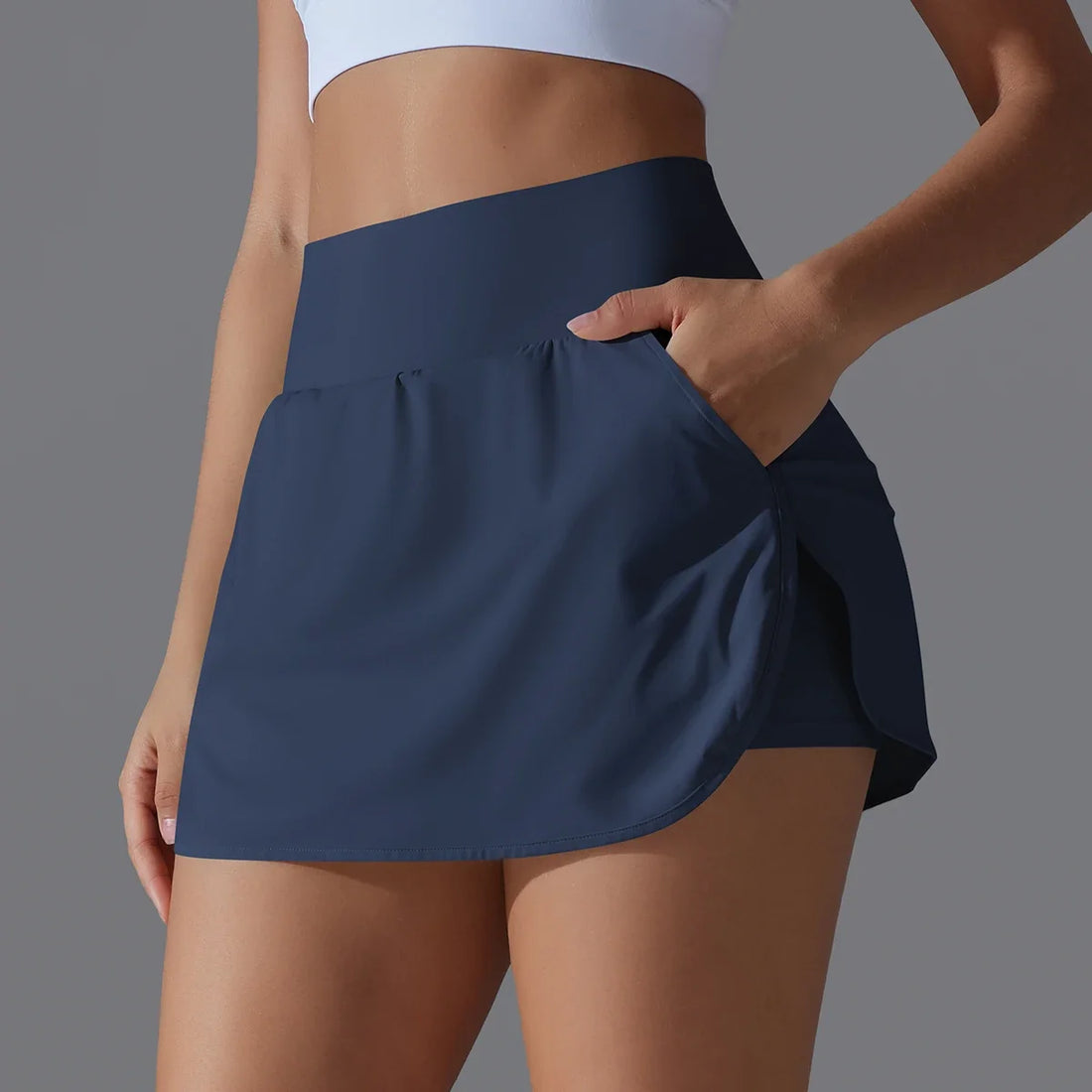 Double Layer Running Shorts – Quick-Dry Active Fit with Pockets