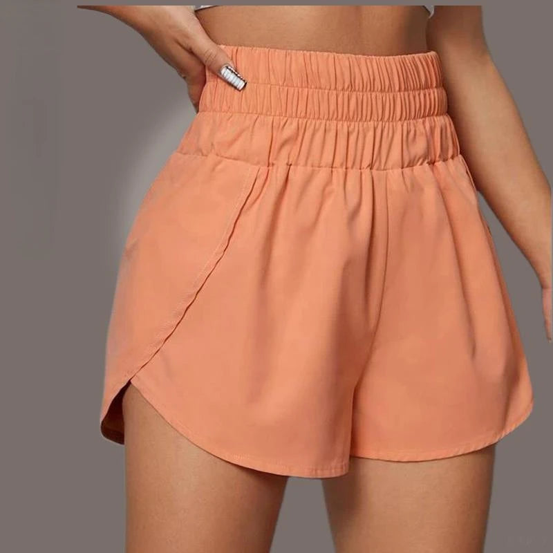 High-Waist Running Shorts – Lightweight Quick-Dry with Liner