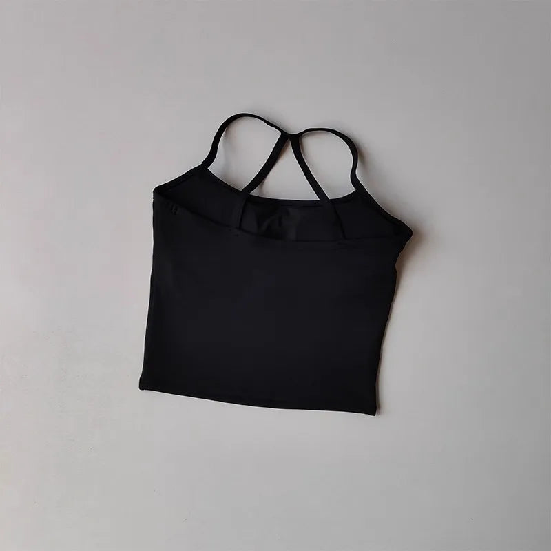 Crossback Push-Up Sports Bra Tank Top – Naked Feeling Comfort