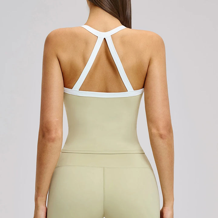 Push-Up Sports Bra Tank Top – Breathable & High Support