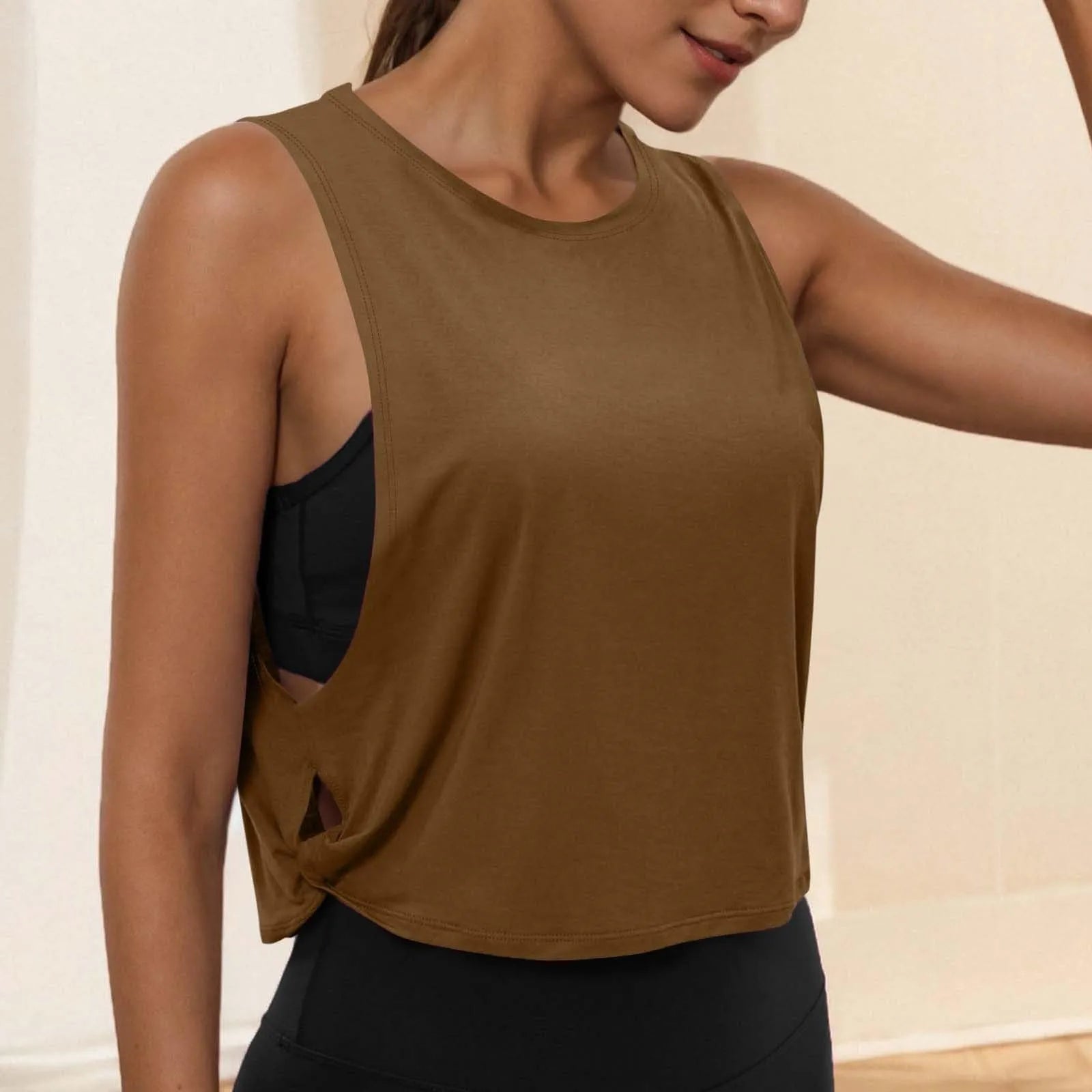 Breathable Sleeveless Yoga Tank Top – Cool & Comfortable