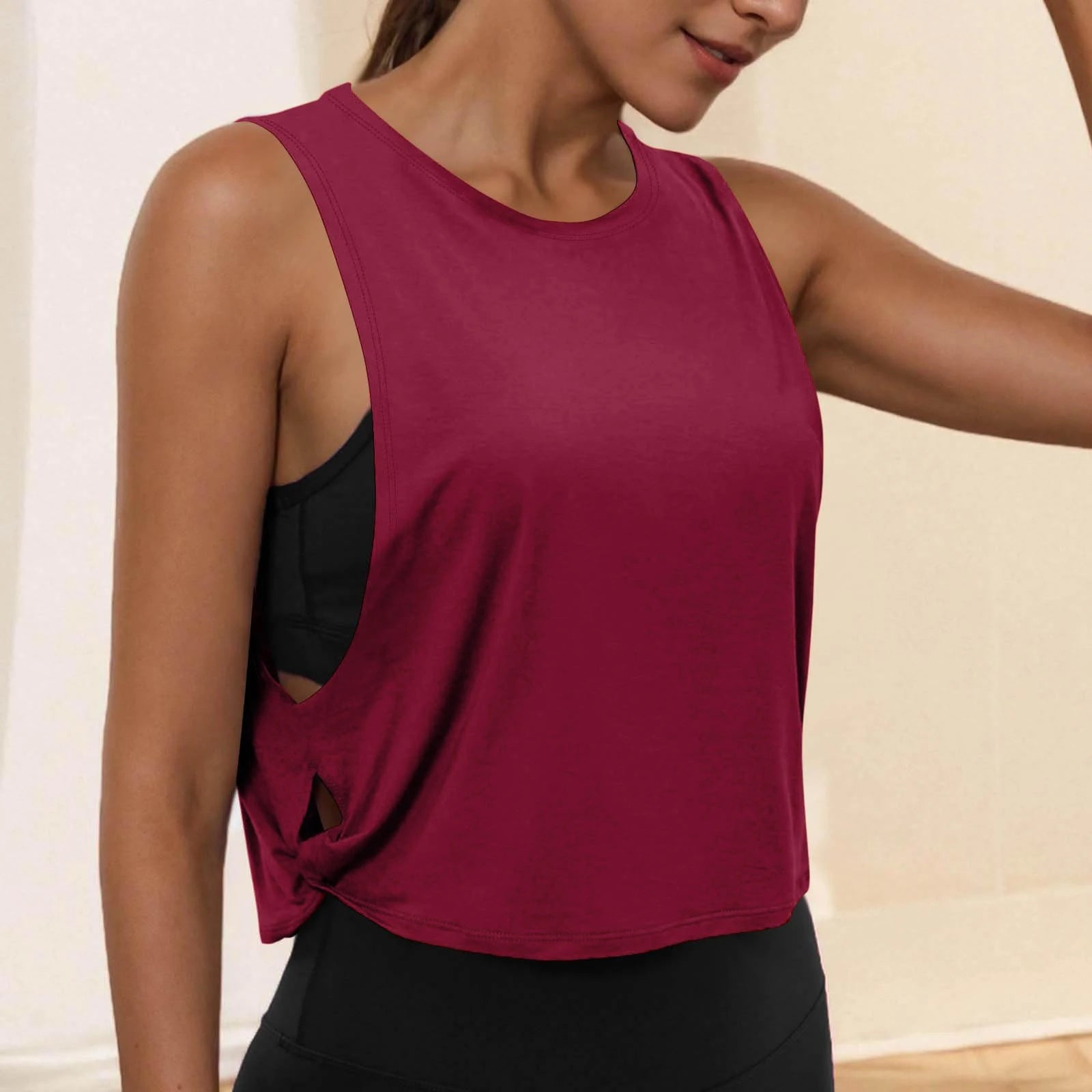 Breathable Sleeveless Yoga Tank Top – Cool & Comfortable
