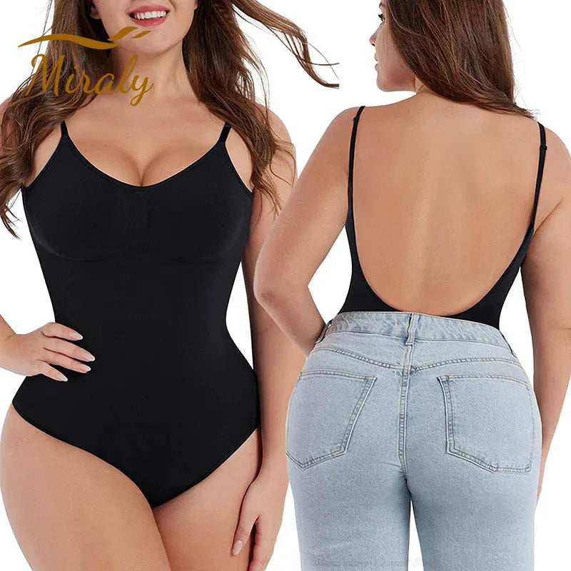 Backless Seamless Thong Shapewear Bodysuit