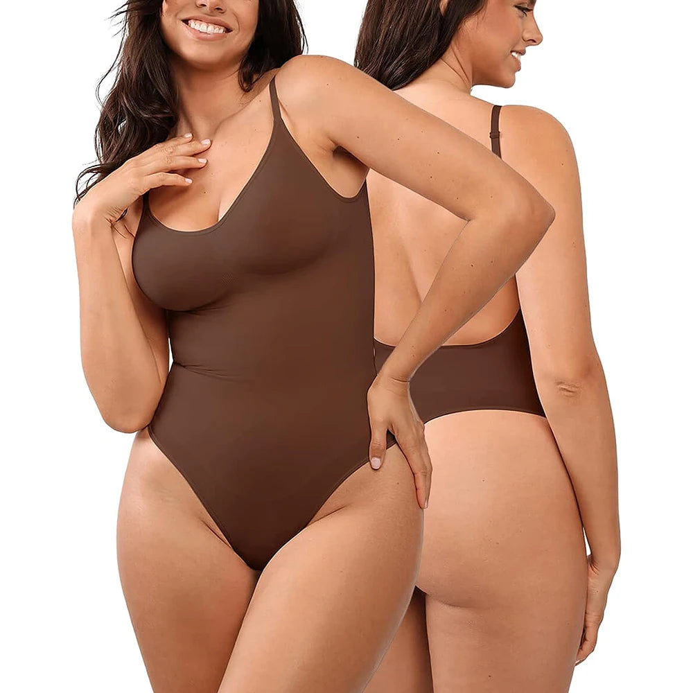 Backless Seamless Thong Shapewear Bodysuit