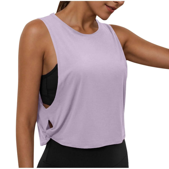 Round Neck Yoga Tank Top – Lightweight & Comfy