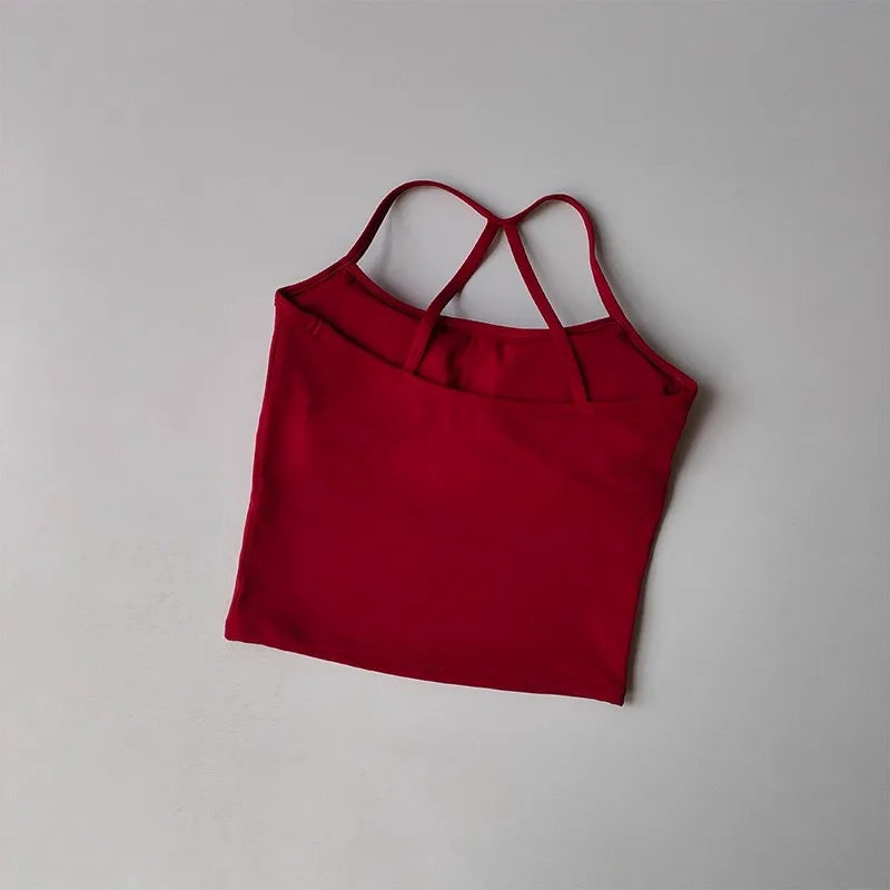 Crossback Push-Up Sports Bra Tank Top – Naked Feeling Comfort