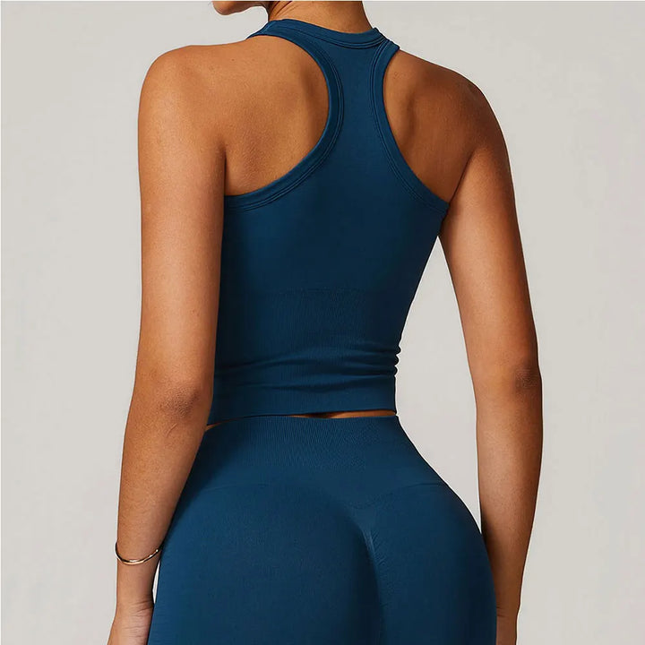 Seamless Sports Bra Tank Top – Shockproof & Sweat-Wicking