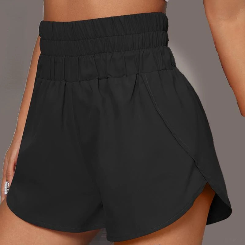 High-Waist Running Shorts – Lightweight Quick-Dry with Liner
