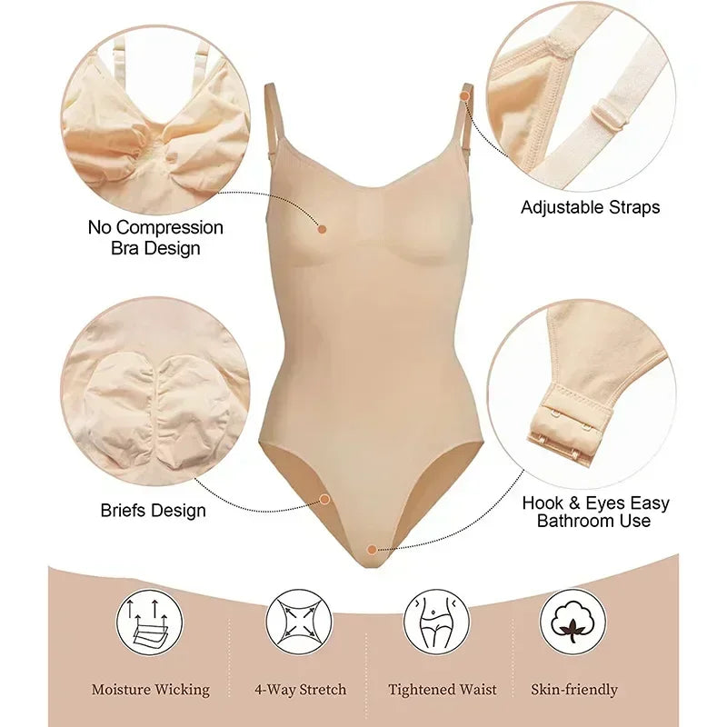Waist Trainer Shapewear Bodysuit with Tummy Control