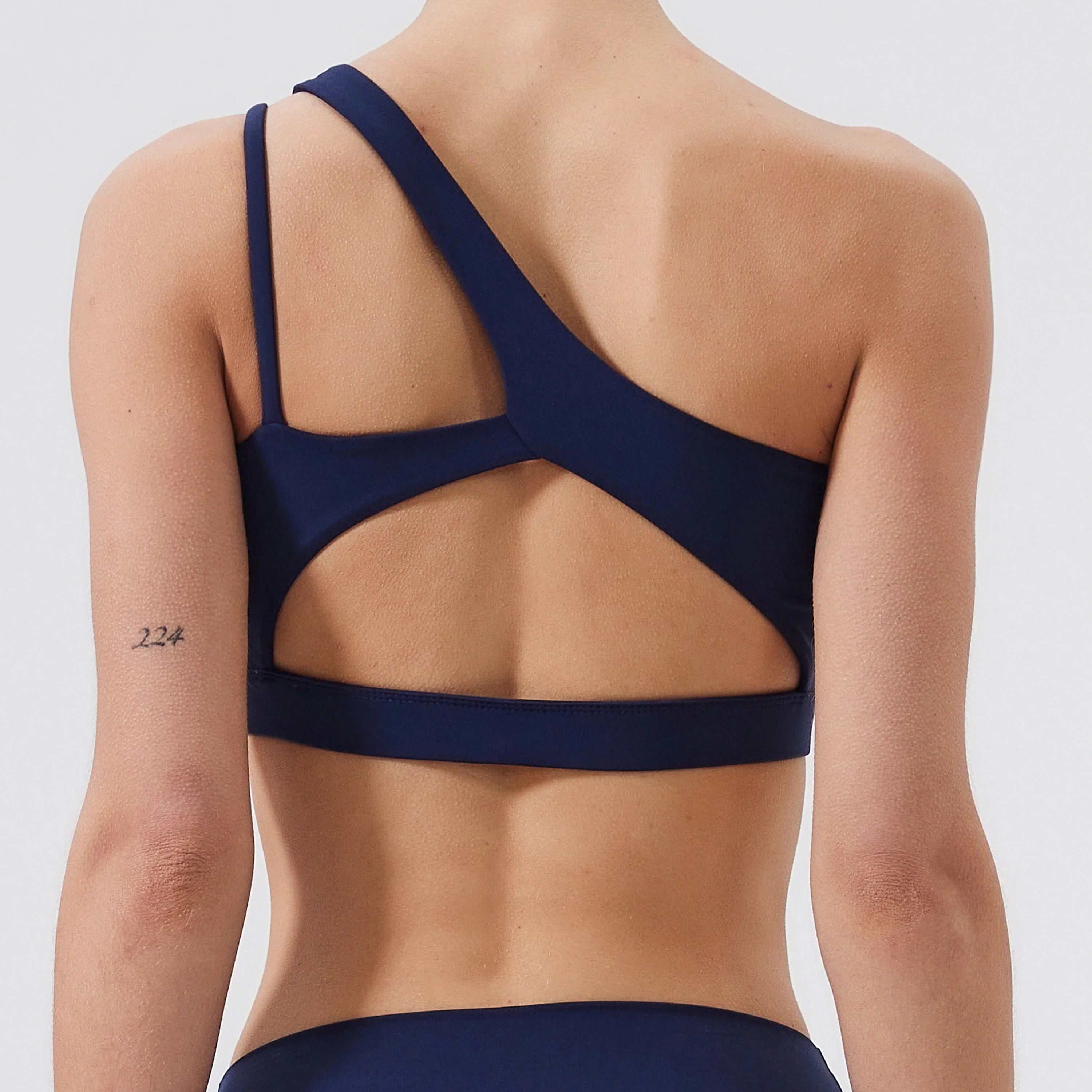 One-Shoulder Push-Up Sports Bra Tank Top