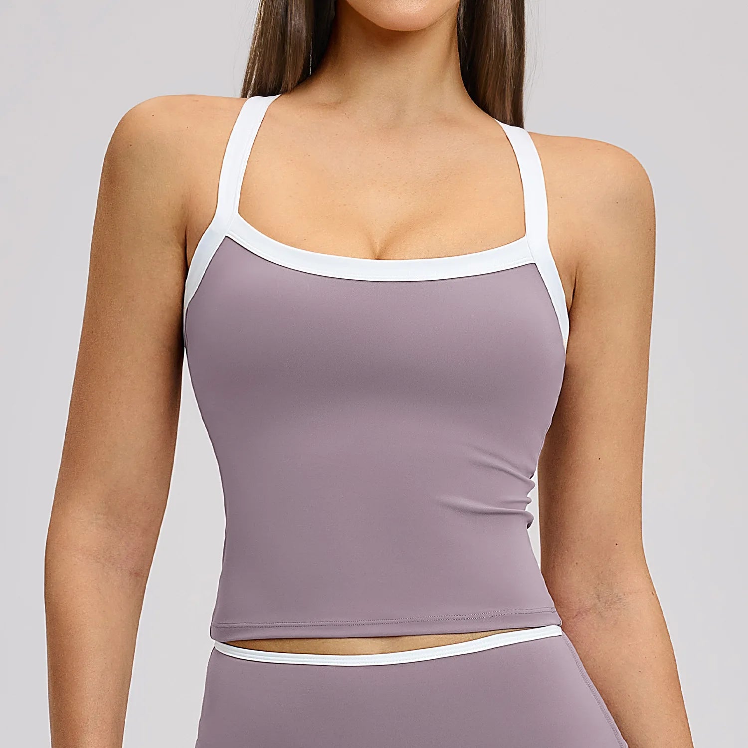 Push-Up Sports Bra Tank Top – Breathable & High Support