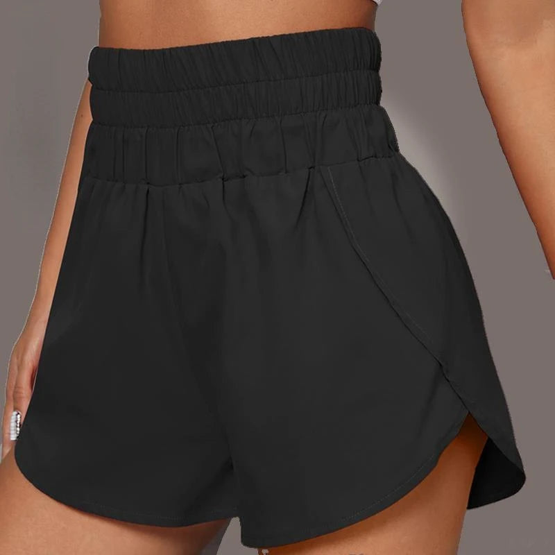 High-Waist Running Shorts – Lightweight Quick-Dry with Liner